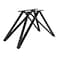 Armen Living Modena Contemporary Dining Table in Matte Black Finish and Walnut Wood Top LCMNDIWABL - alternate 5